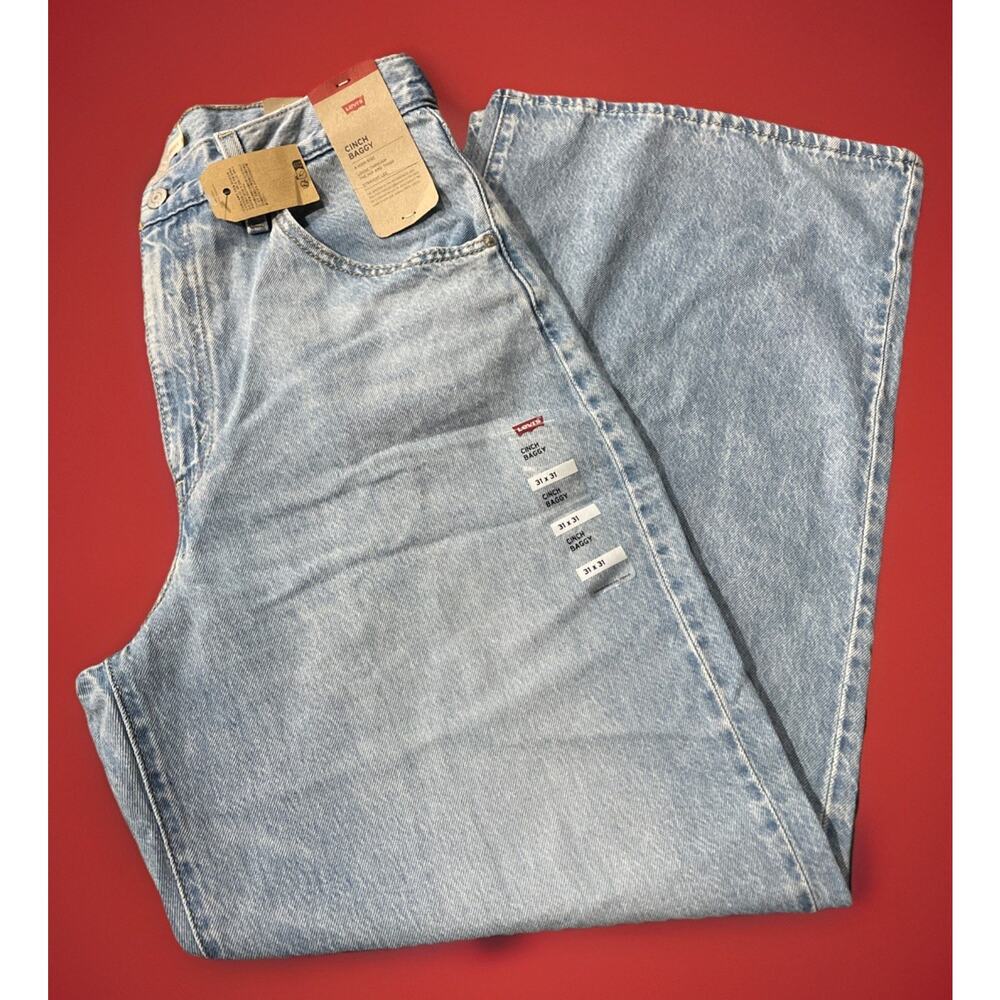Levi's High-Rise Cinch Baggy Jeans Women's 31x31 NWT Invested Indigo Med Wash